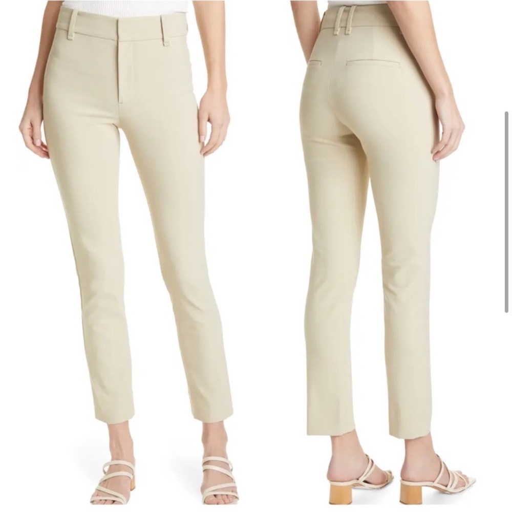 Vince High-Waist Slim Pant in Clay Size 2